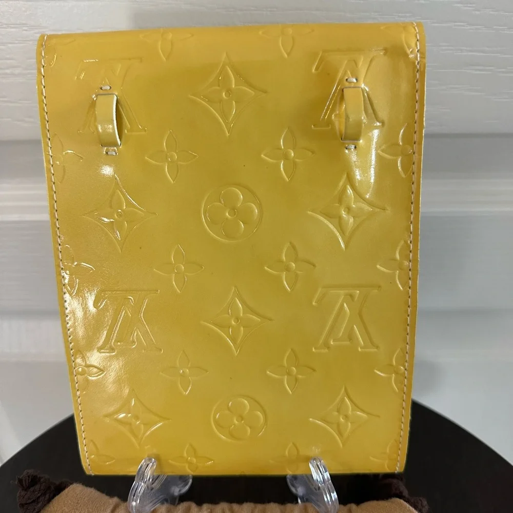 Louis Vuitton Monogram Yellow Vernis Kenmare Pouch / Shoulder Bag Full Inclusion - Picture 4 of 16